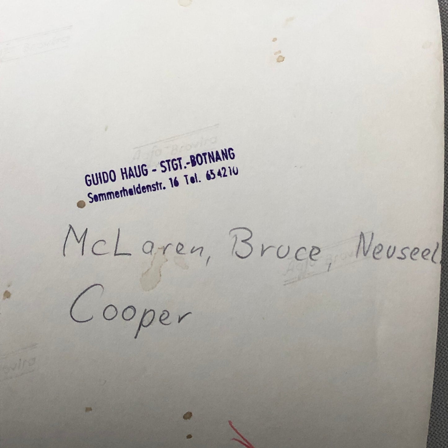 Vintage Solitude Grand Prix Racing Photo Photograph Bruce McLaren Cooper 1961