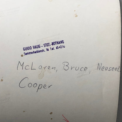 Vintage Solitude Grand Prix Racing Photo Photograph Bruce McLaren Cooper 1961