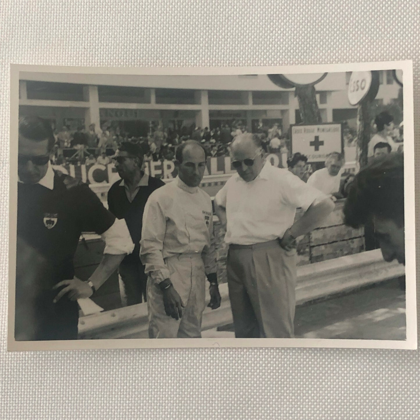 Vintage Racing Photo Photograph Stirling Moss Driver and Others 