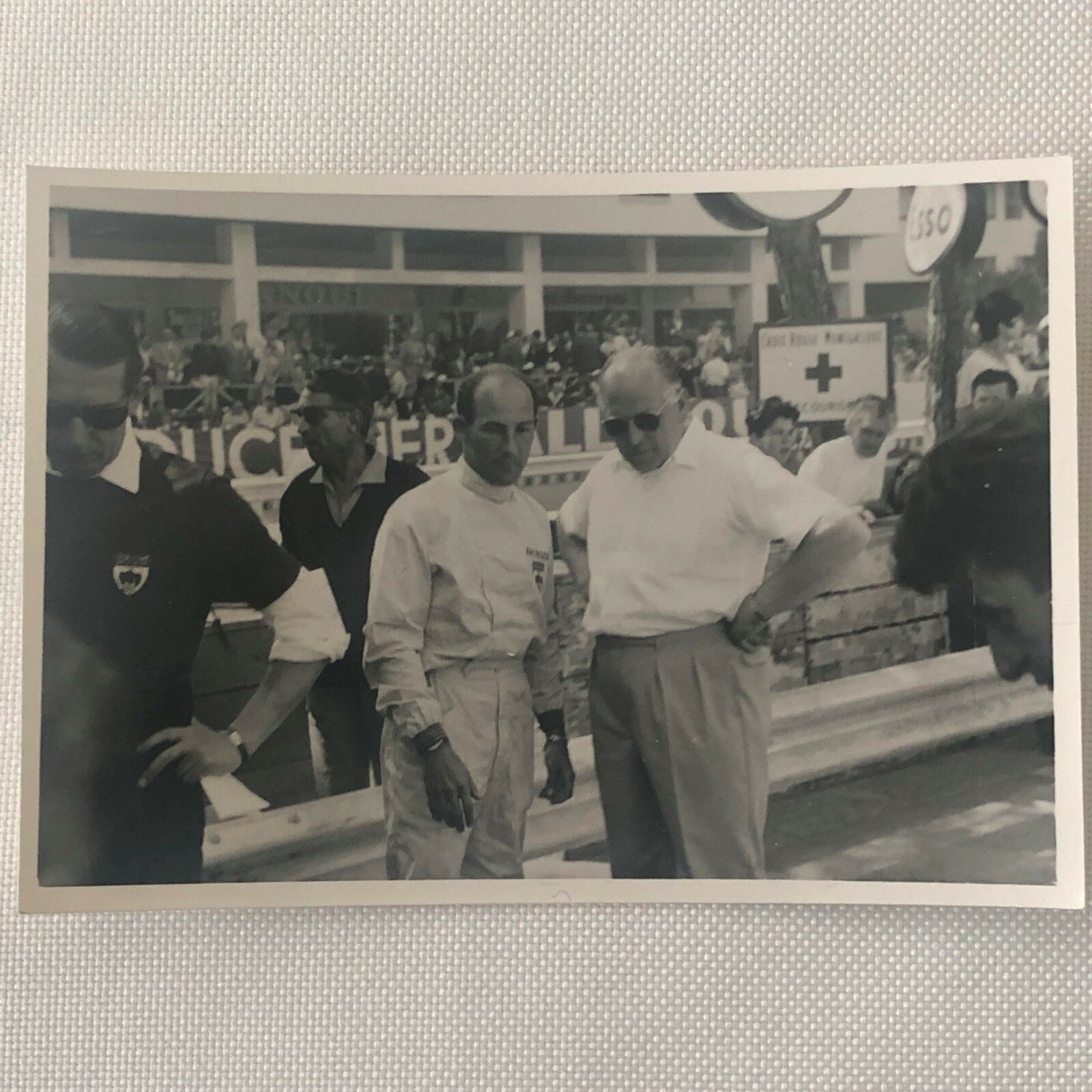 Vintage Racing Photo Photograph Stirling Moss Driver and Others 