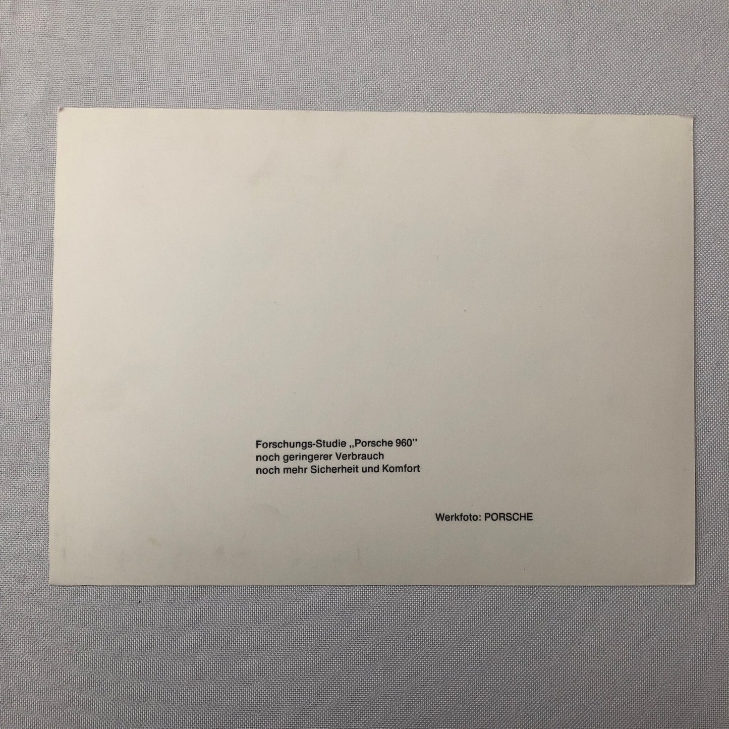 Vintage Porsche 960 Concept Car Factory Press Photo Photograph Werkfoto Cutaway