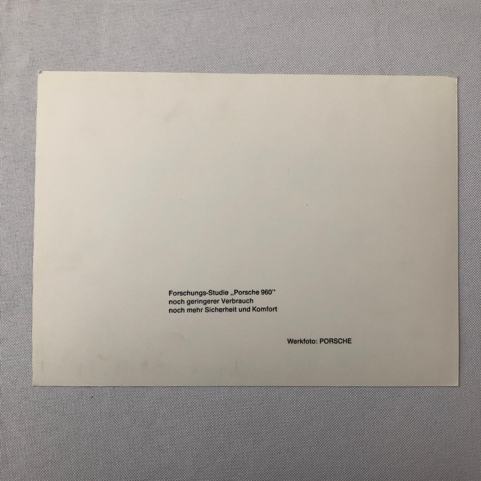 Vintage Porsche 960 Concept Car Factory Press Photo Photograph Werkfoto Cutaway