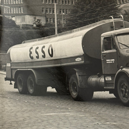 Vintage Esso Tanker Truck Photo Photograph Print Snapshot Germany