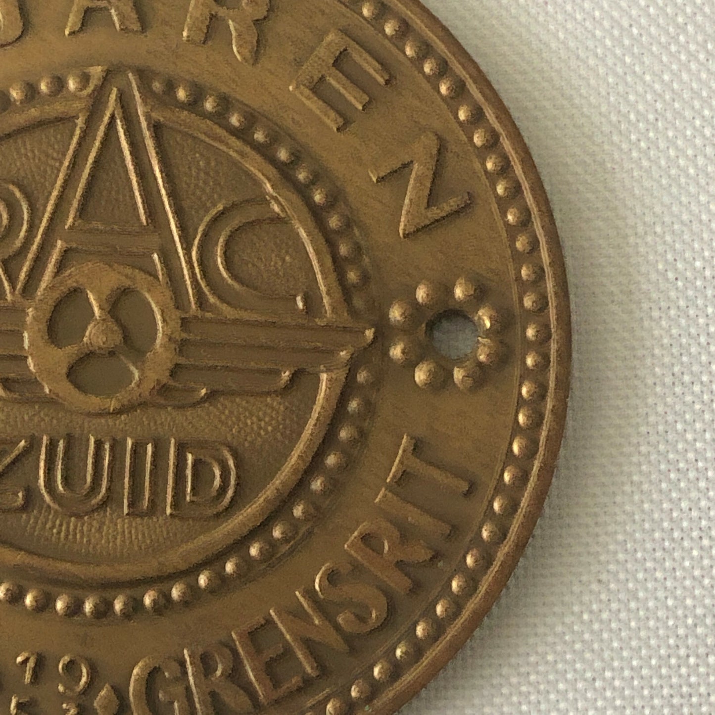 Vintage 1954 Brabant Grensrit Rally Rallye Participant Badge Emblem Award 