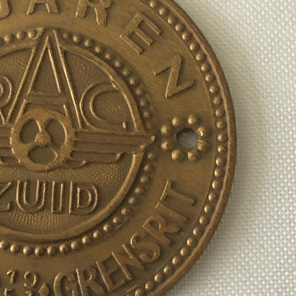 Vintage 1954 Brabant Grensrit Rally Rallye Participant Badge Emblem Award 