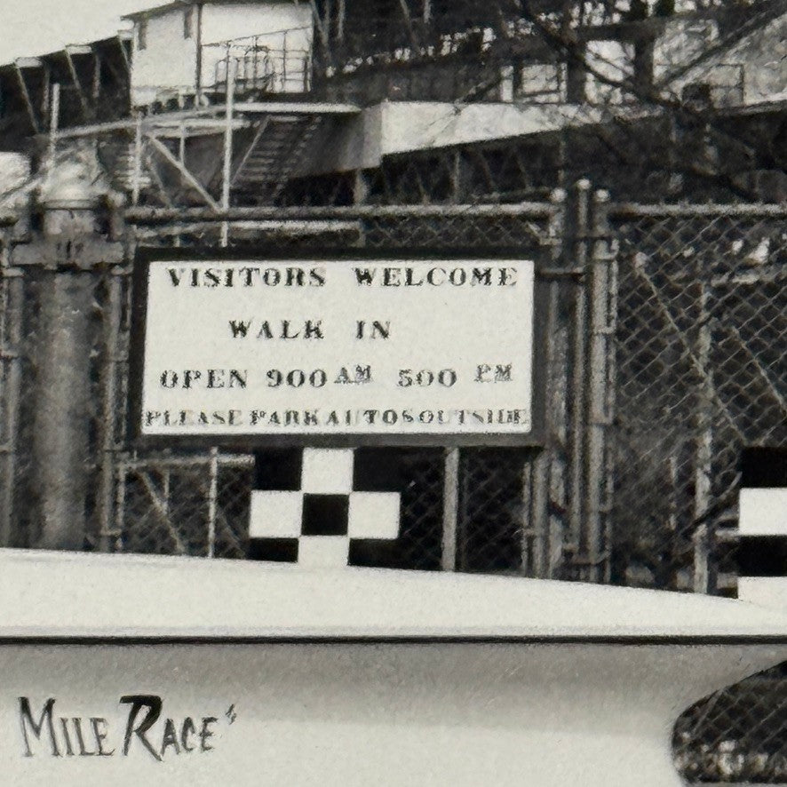 Vintage Indy 500 Racing Photo 1960 Oldsmobile Official Pace Car Photograph