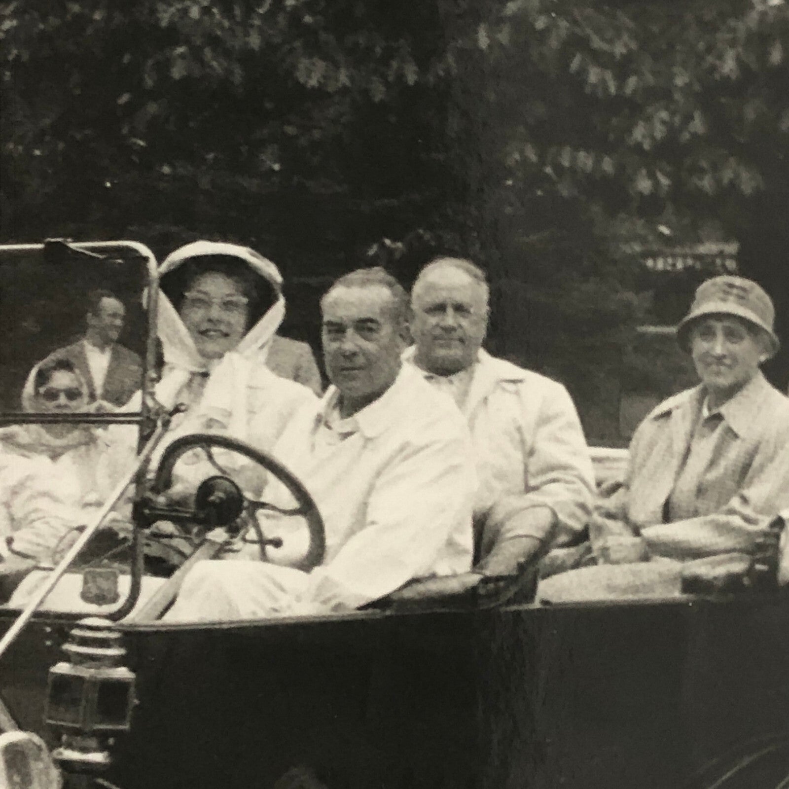 Antique Car Automobile Photo Photograph Print - Veteran Car Rally or Parade ? 