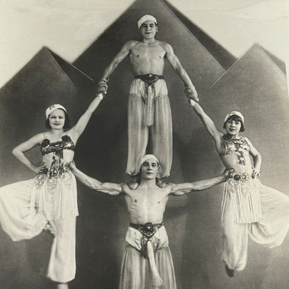 Vintage Circus Acrobat Act Balancing Photo Photograph Performers