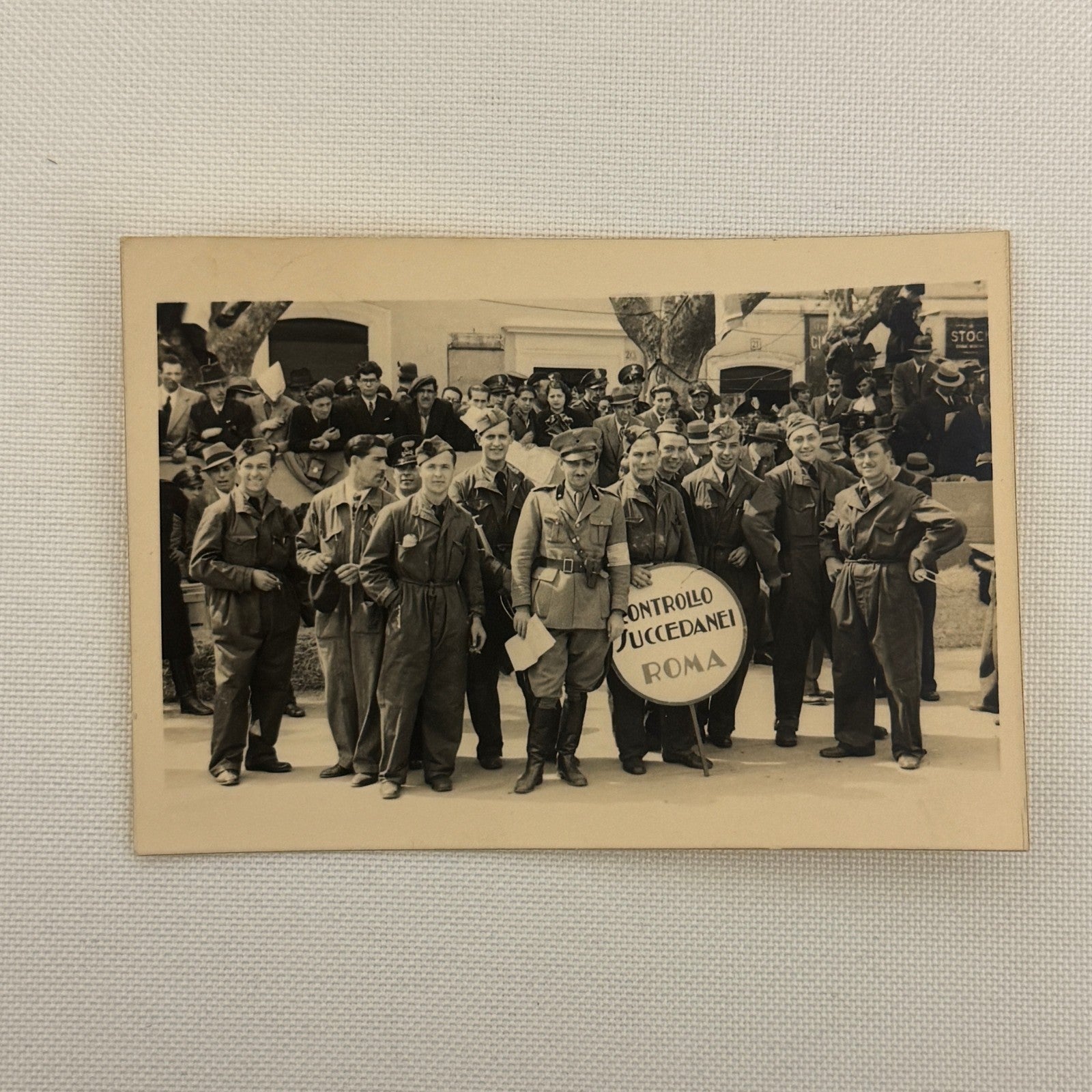 Italian Military Group Photo Vintage Photograph Rome Italy