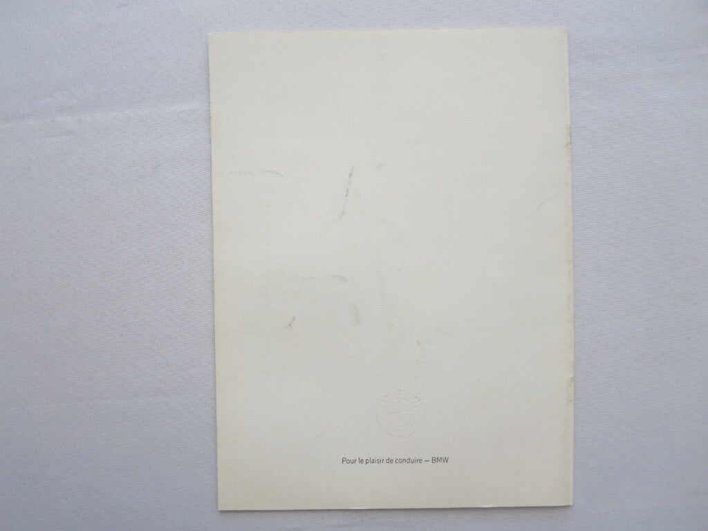 1969 1970 BMW 2500 & 2800 Sales Brochure Catalog FRENCH TEXT