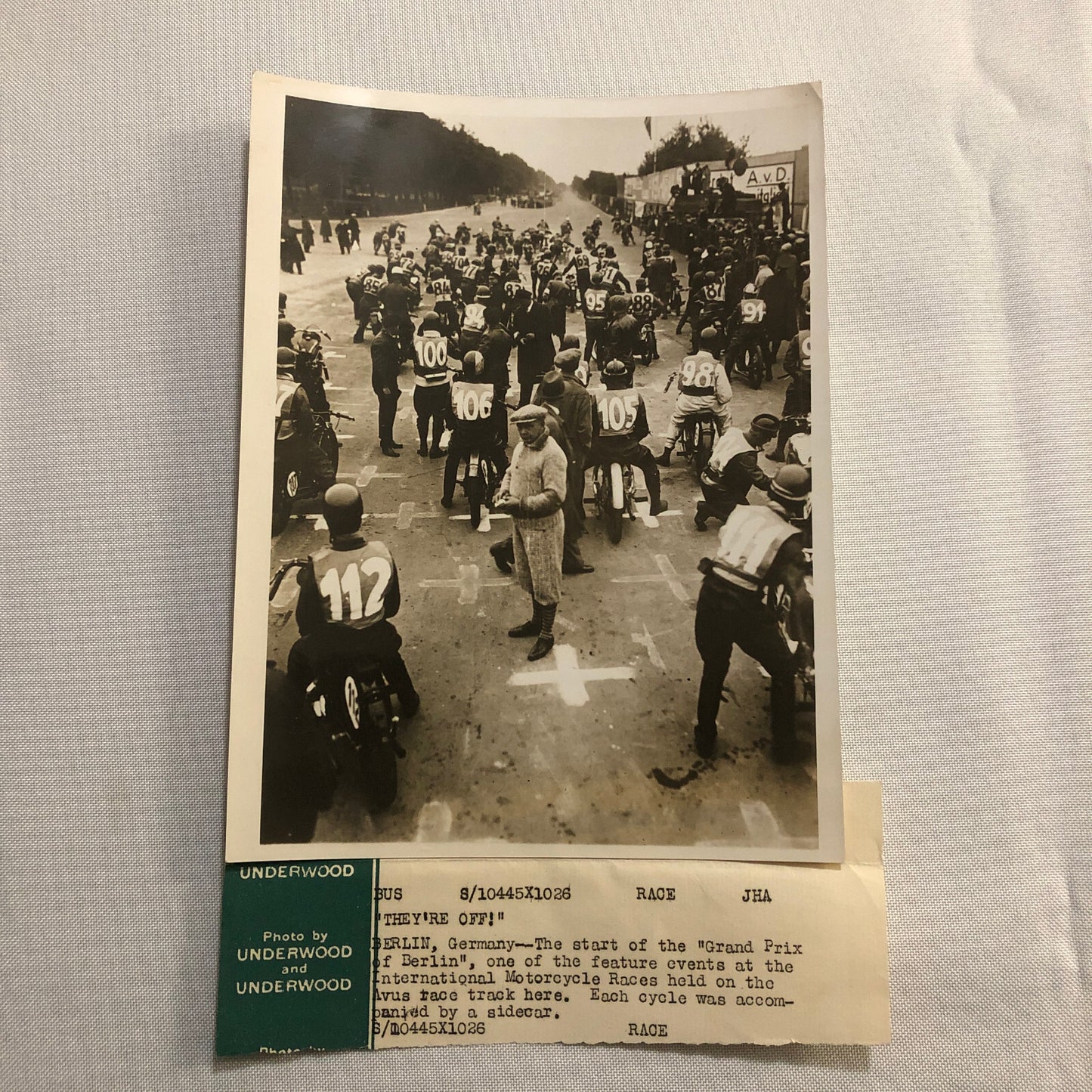 Press Photo Photograph Motorcycle Racing German Grand Prix of Berlin Bike