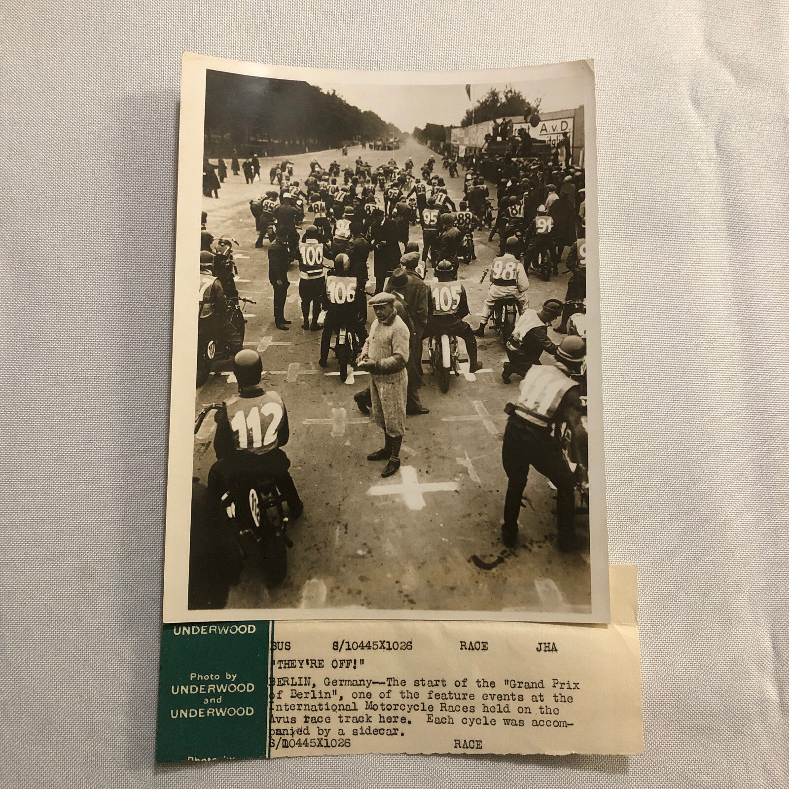 Press Photo Photograph Motorcycle Racing German Grand Prix of Berlin Bike