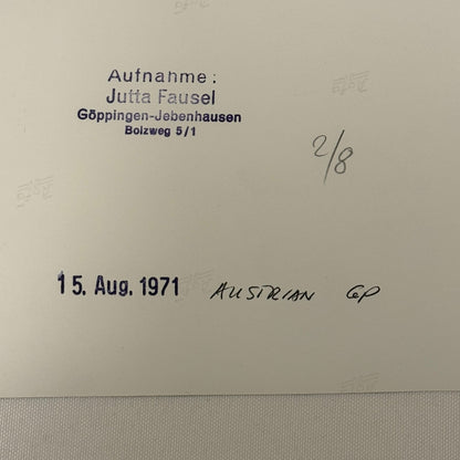 Vintage Racing Photo 1971 Austrian Grand Prix Emerson Fittipaldi Colin Chapman