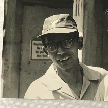 Vintage Honda Racing Photo Photograph Ronnie Bucknum Nakamura Goodyear Tire 