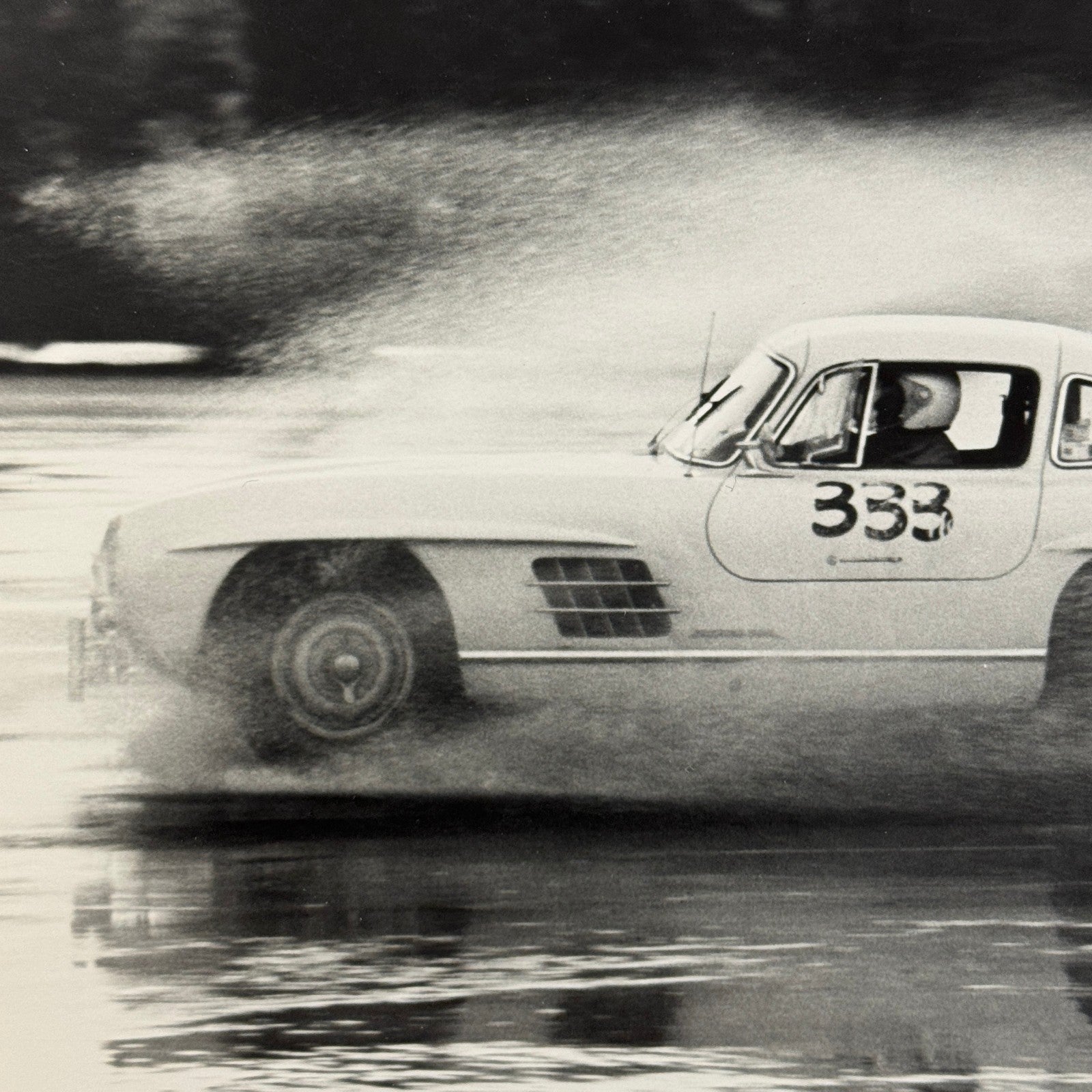 Vintage Mercedes Benz 300SL Gullwing Racing Photo Photograph Pomona 1960