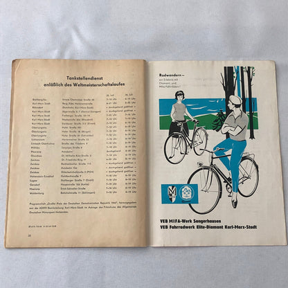 1964 Sachsenring Motorcycle Racing Grand Prix Race Program Book German