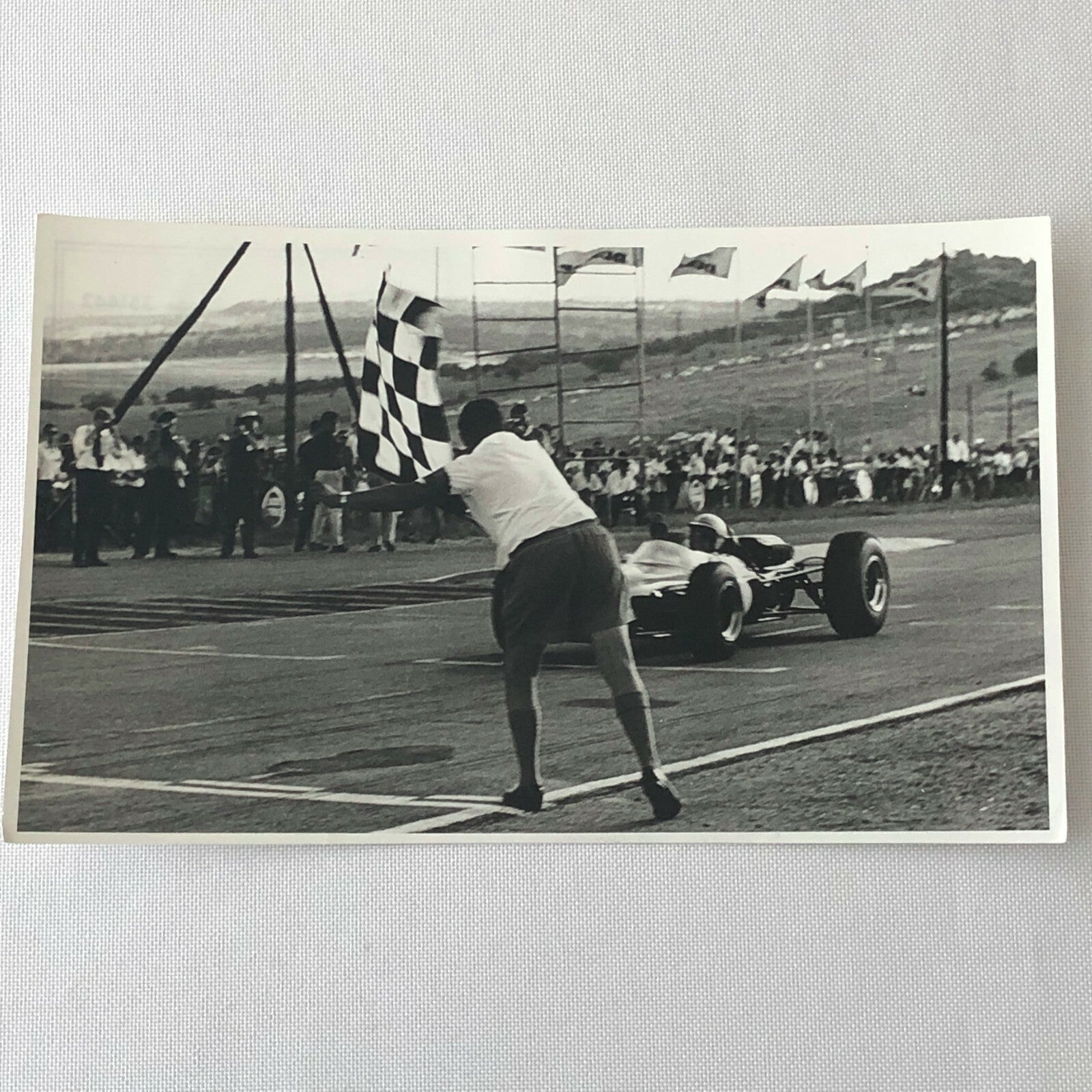 Vintage Grand Prix Racing Photo Photograph Jack Brabham Driver Car Win