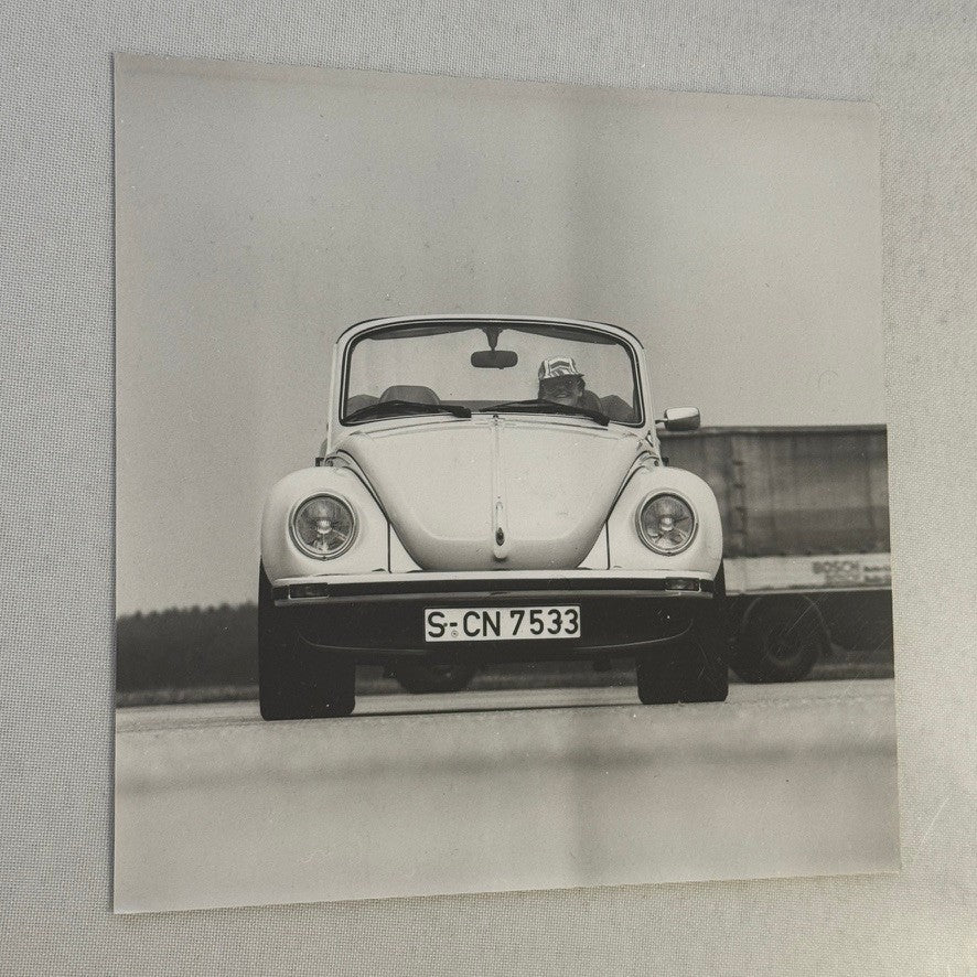 Vintage Volkswagen Beetle Convertible VW Bug Car Photo Photograph Print