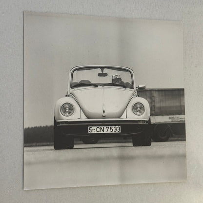 Vintage Volkswagen Beetle Convertible VW Bug Car Photo Photograph Print