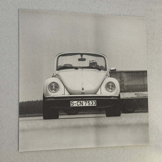Vintage Volkswagen Beetle Convertible VW Bug Car Photo Photograph Print