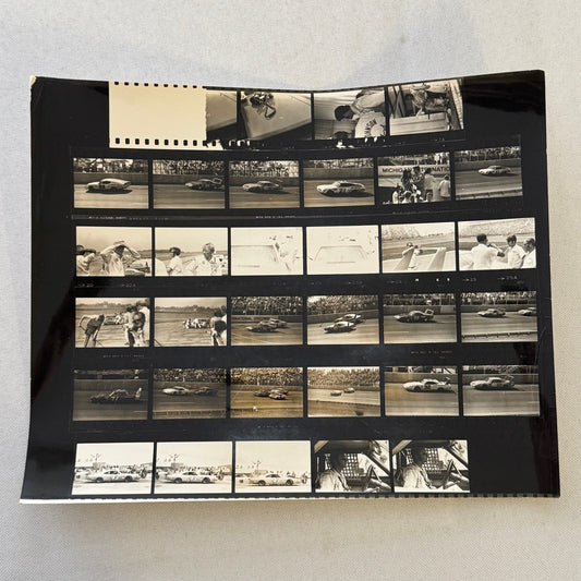 Vintage NASCAR Racing Photo Contact Sheet Motorsport Charger Daytona