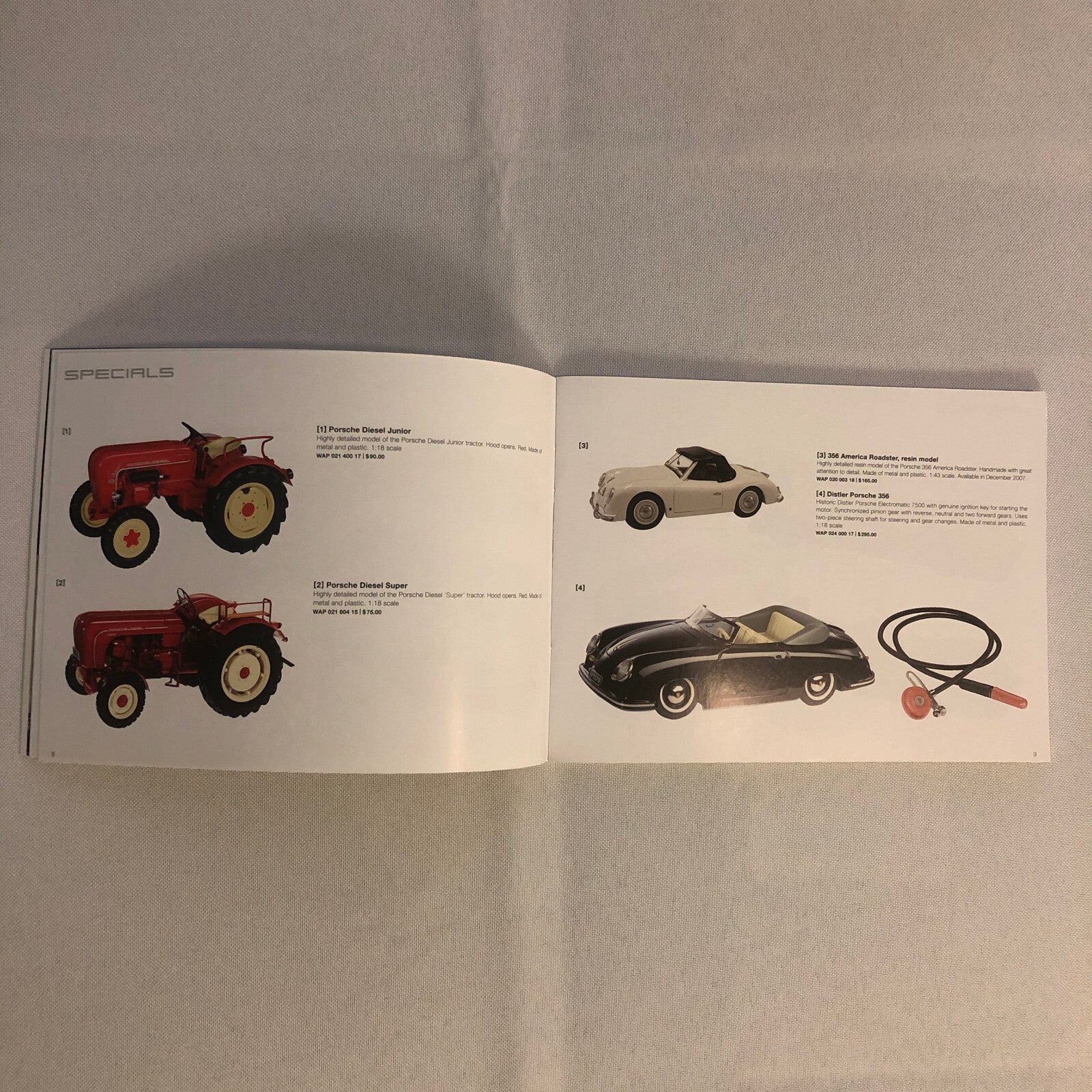Porsche Model Car Die Cast Sales Brochure Catalog 911 Boxster Racing Cayenne +