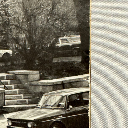 Vintage Street Photograph VW Volkswagen Beetle Montreal Foam Mounted Large Print