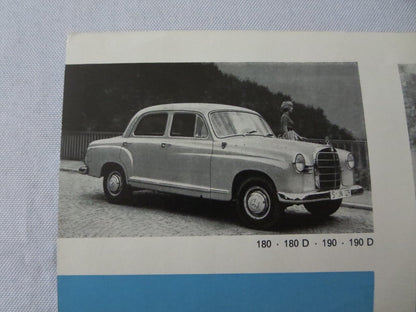 Vintage Mercedes Benz Sales Brochure Catalog 300SL 190SL 190 300 220 300 SL +