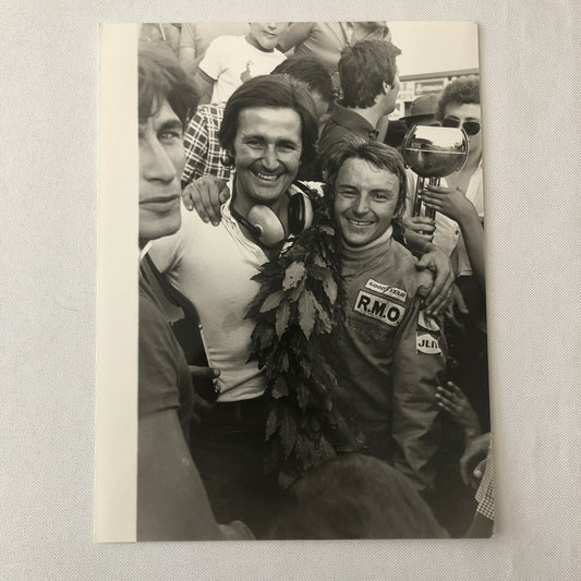 Vintage 1976 Formula 2 F2 Pergusa Grand Prix Racing Photo Photograph Rene Arnoux