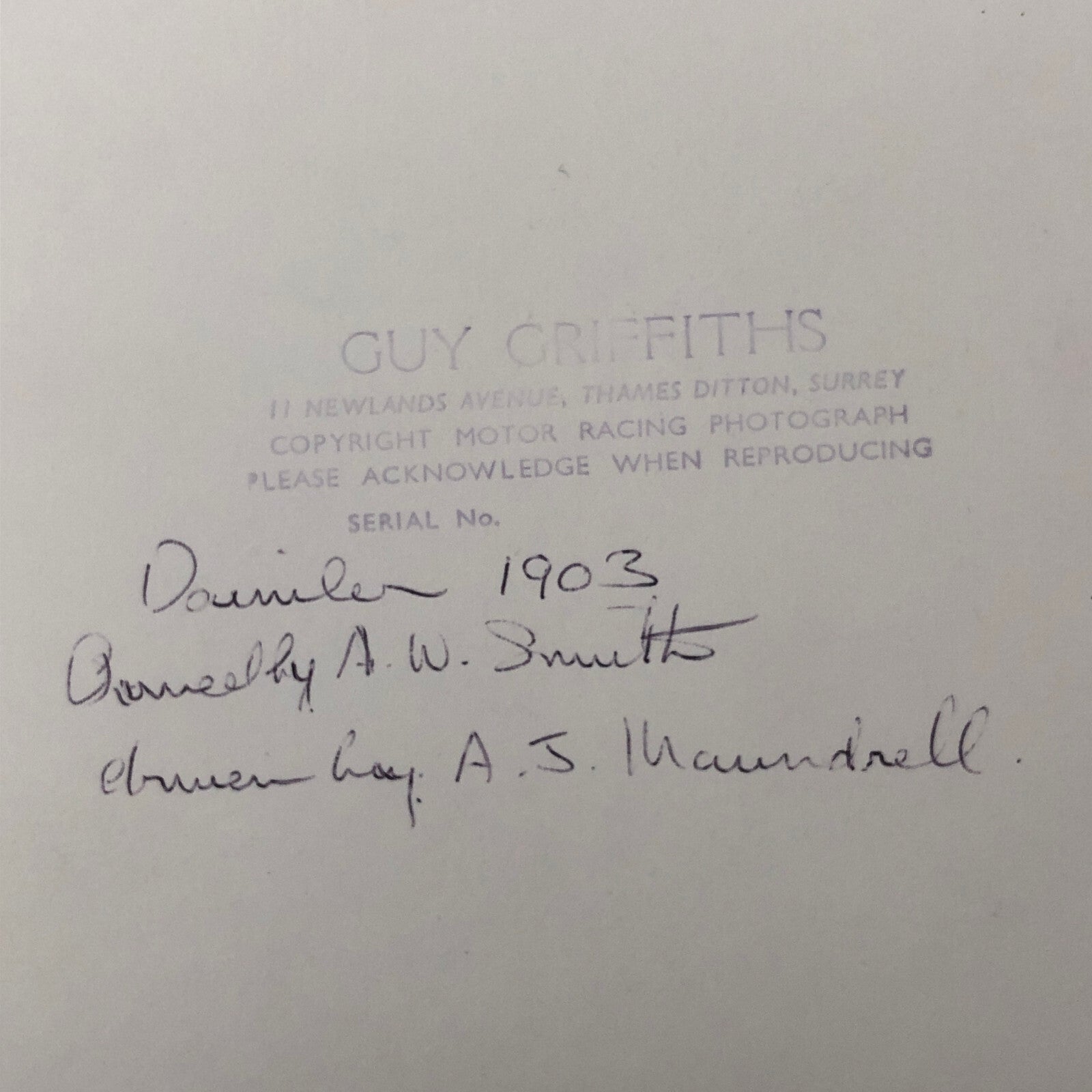 1903 Daimler at Antique Car Rally Photo Photograph Print Guy Griffiths 