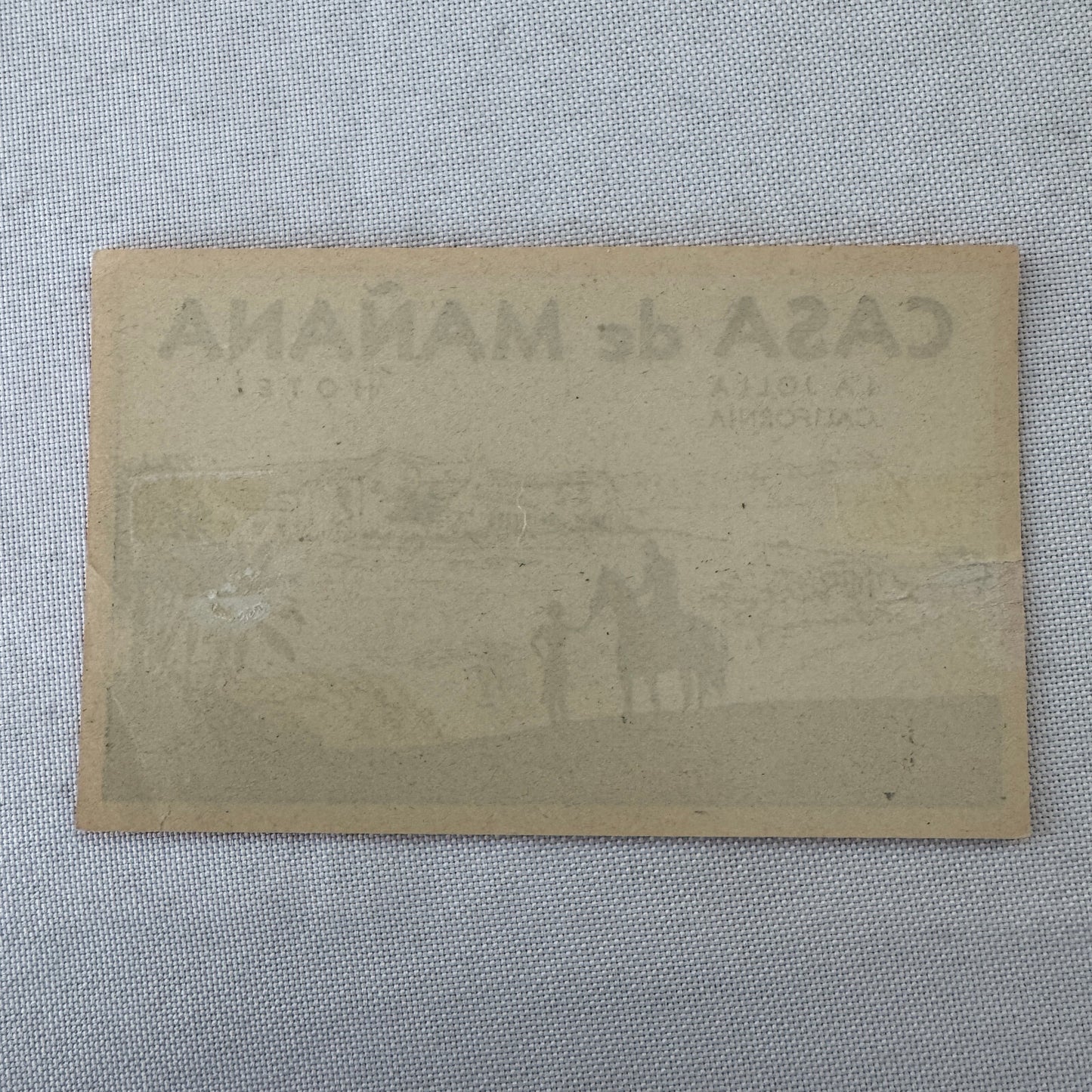 Vintage Hotel Travel Luggage Label Hotel Casa de Manana La Jolla California CA