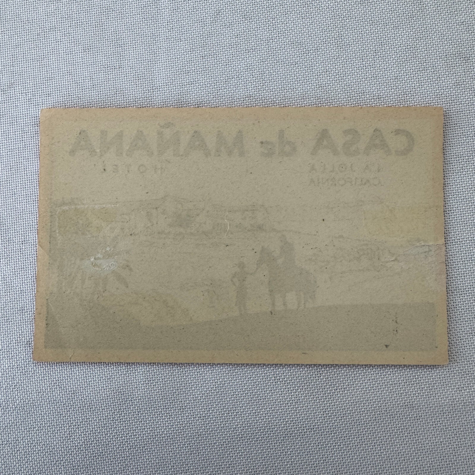 Vintage Hotel Travel Luggage Label Hotel Casa de Manana La Jolla California CA