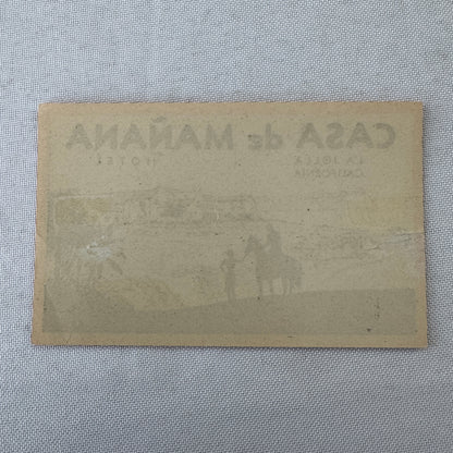 Vintage Hotel Travel Luggage Label Hotel Casa de Manana La Jolla California CA