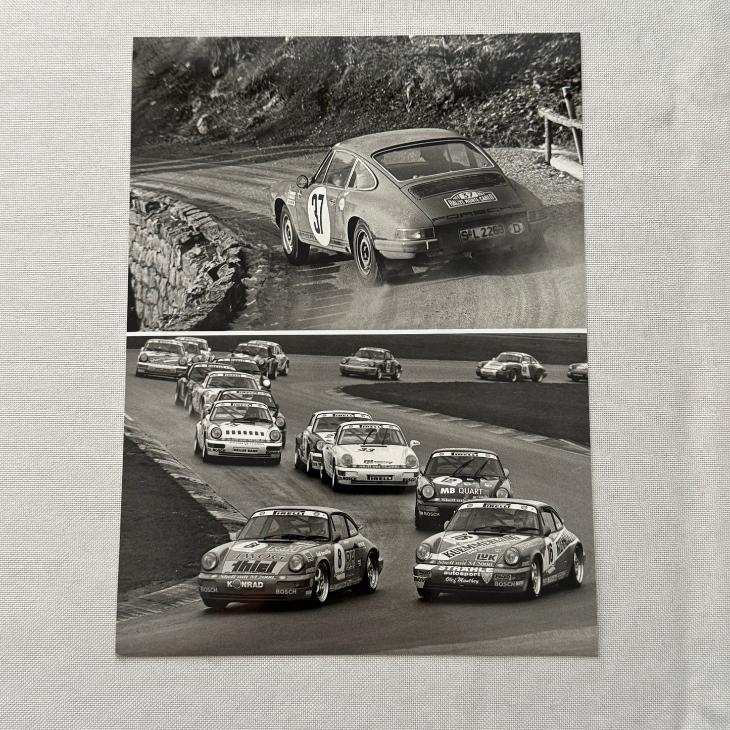 Porsche Racing press Photograph Rally Monte Carlo 911 1992 Porsche Carrera Cup