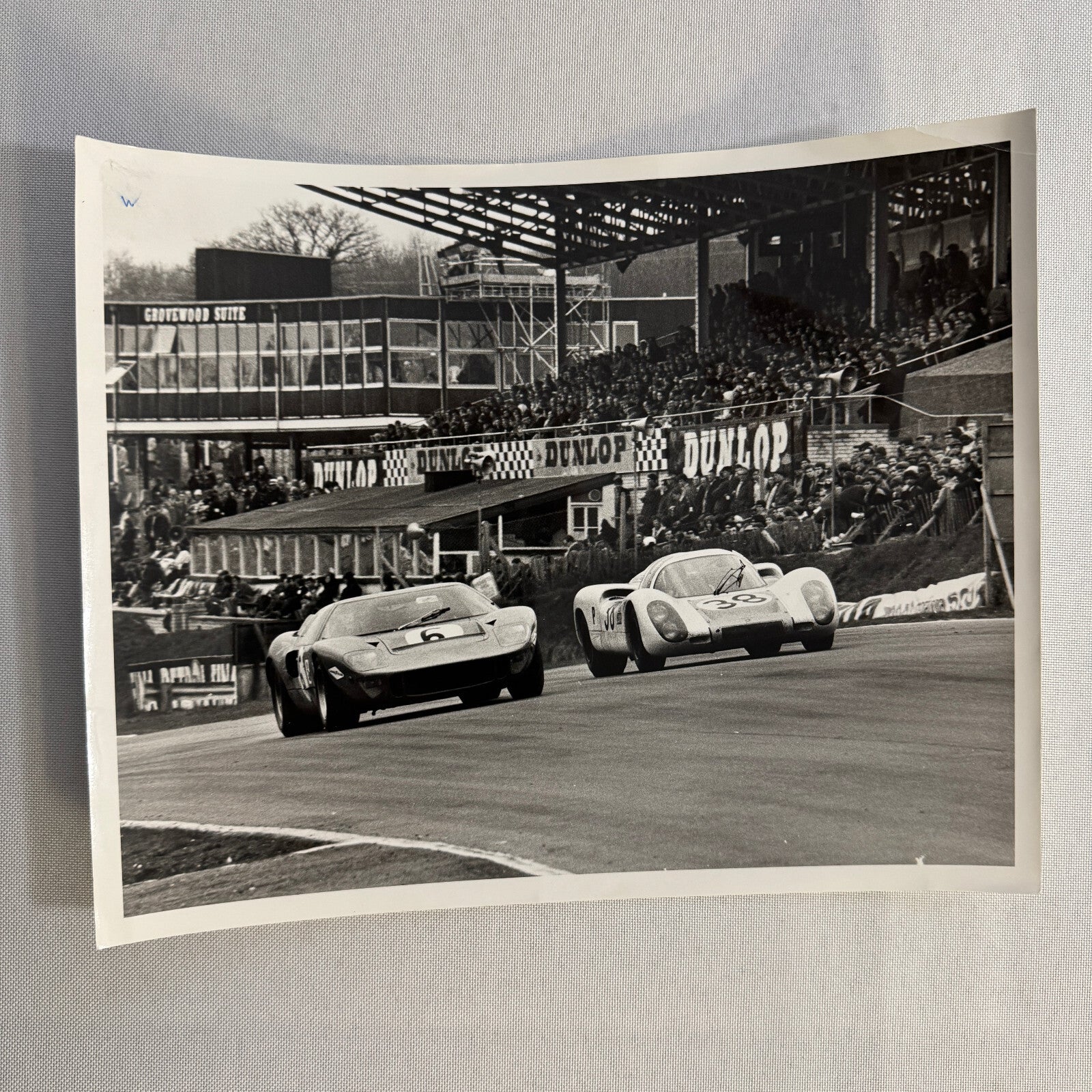 Ford GT40 and Porsche 907 Racing Cars at 1968 BOAC Brands Hatch Photo Photograph