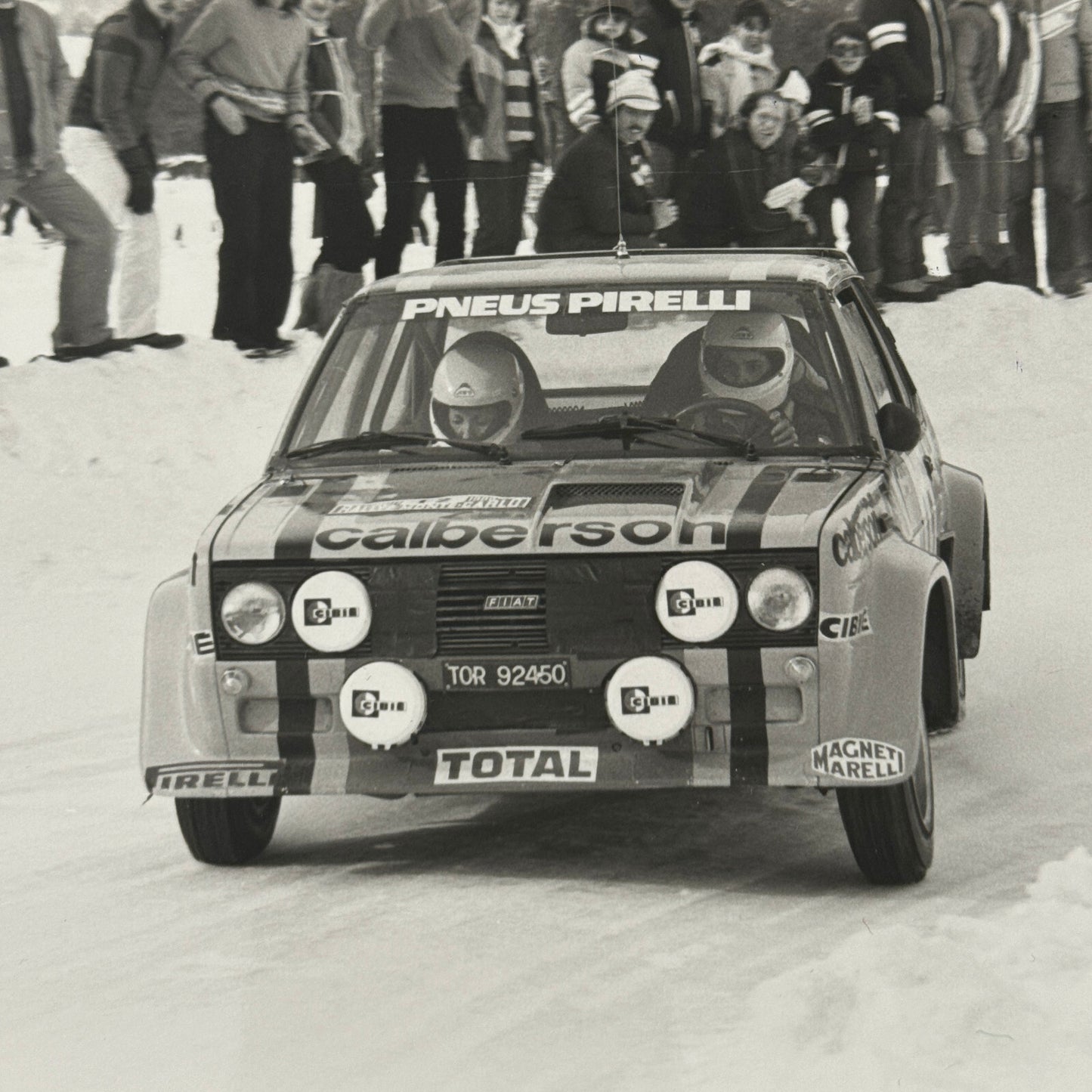 1980 Rallye Monte Carlo Press Photo Photograph DPPI Fiat 131 Abarth Car
