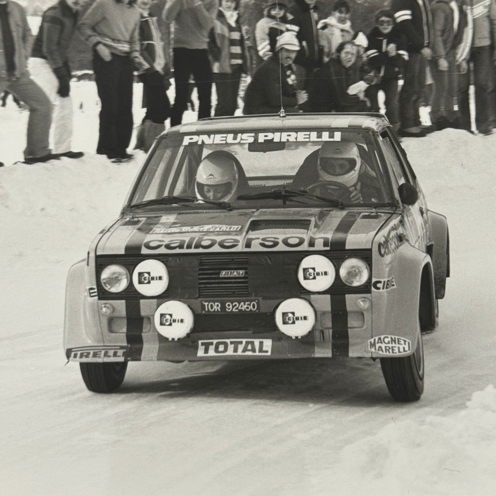 1980 Rallye Monte Carlo Press Photo Photograph DPPI Fiat 131 Abarth Car
