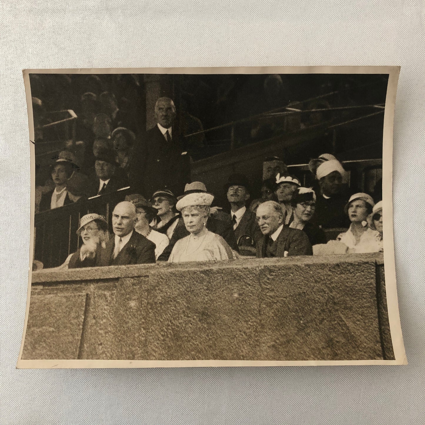 Press Photo Photograph Queen Mary Watching Tennis Wimbledon 1933 LNA London News