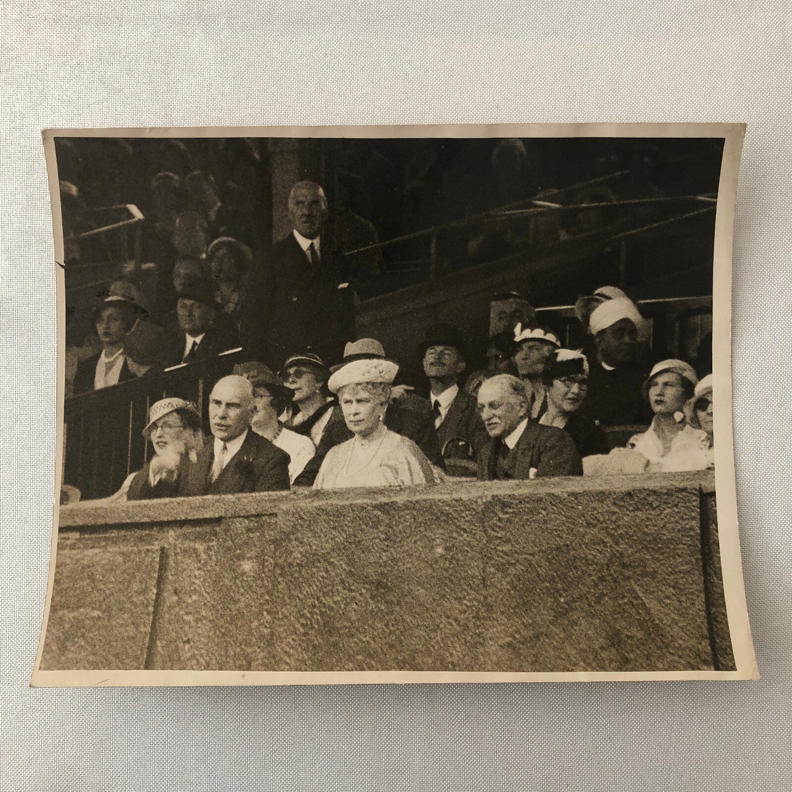 Press Photo Photograph Queen Mary Watching Tennis Wimbledon 1933 LNA London News
