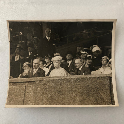 Press Photo Photograph Queen Mary Watching Tennis Wimbledon 1933 LNA London News