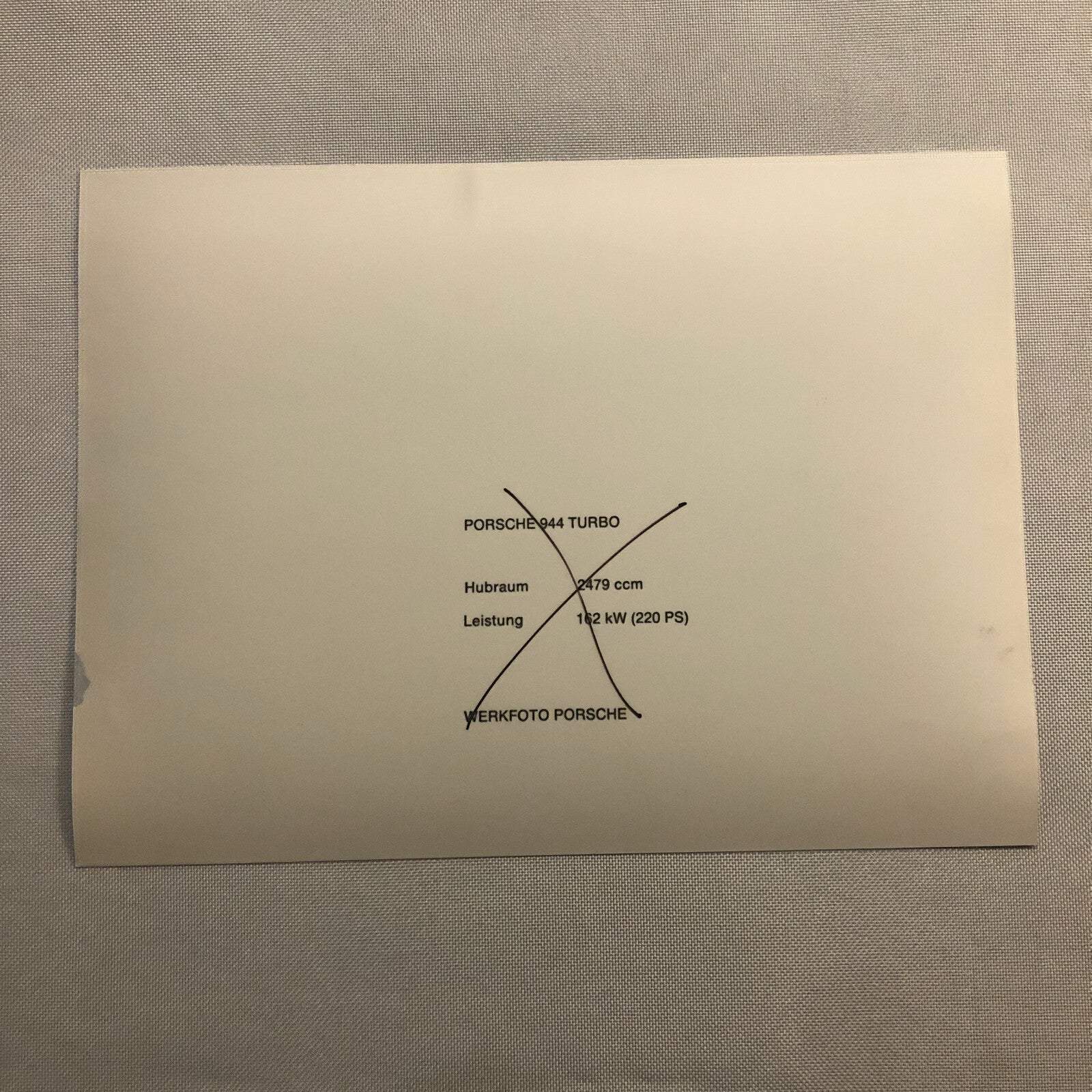 Porsche 944 Interior Factory Press Photo Photograph Werkfoto 1989 ?