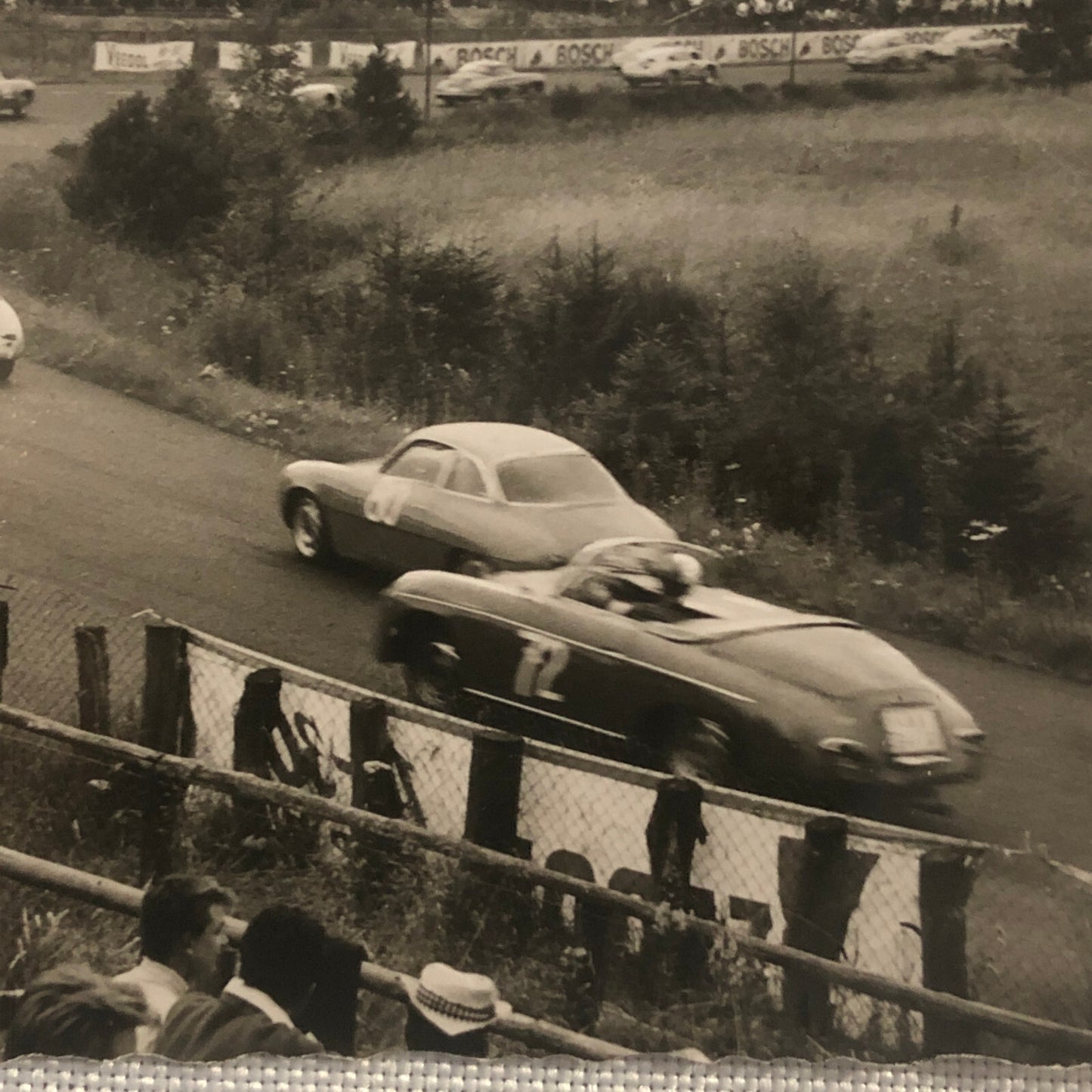 Vintage Porsche Racing Photo Postcard Post Card Photograph Nurburgring