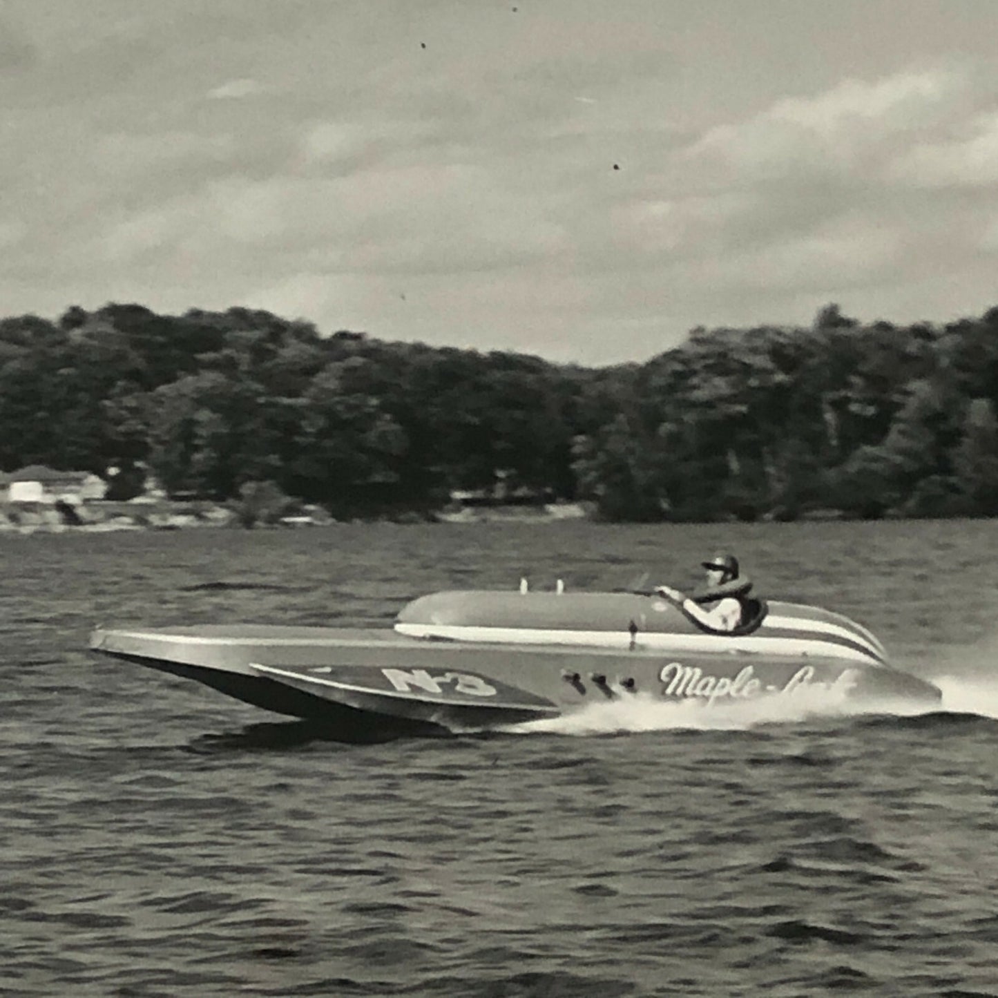 Motor Boat Racing Press Photo Photograph Print Race Hydroplane Maple Leaf Boat 