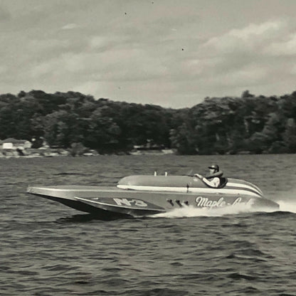 Motor Boat Racing Press Photo Photograph Print Race Hydroplane Maple Leaf Boat 