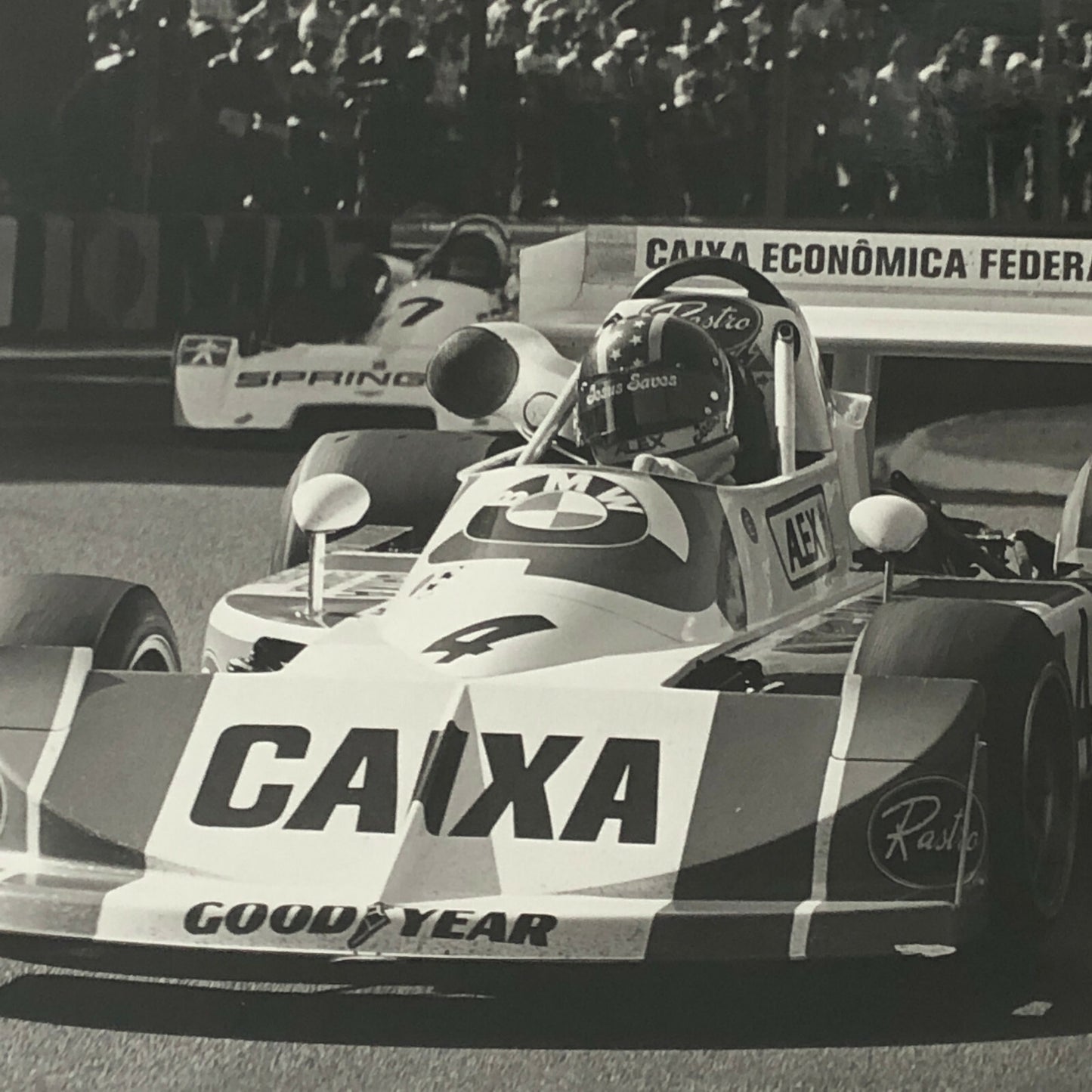Vintage 1976 Formula 2 F2 Pau Grand Prix Racing Photo Photograph Alex Ribeiro