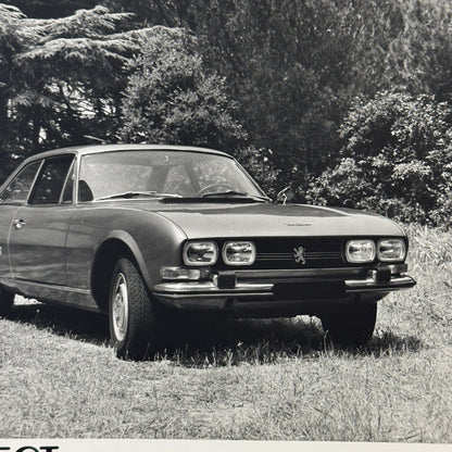 1970 Peugeot 504 Coupe Factory Press Photo Photograph Vintage