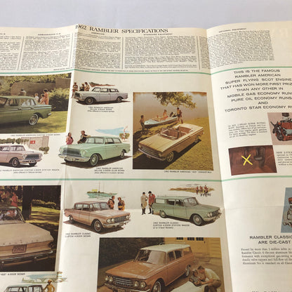 1962 Rambler Car Sales Brochure Catalog Classic Ambassador American Convertible