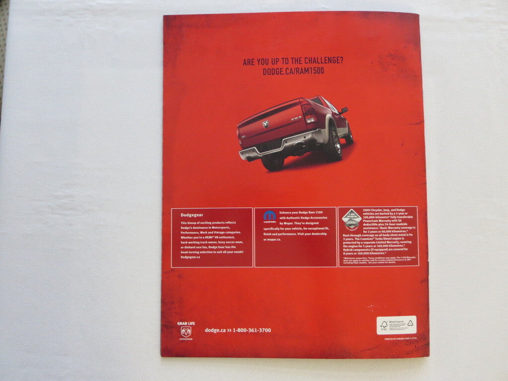 2009 Dodge Ram 1500 Pickup Sales Brochure Catalog