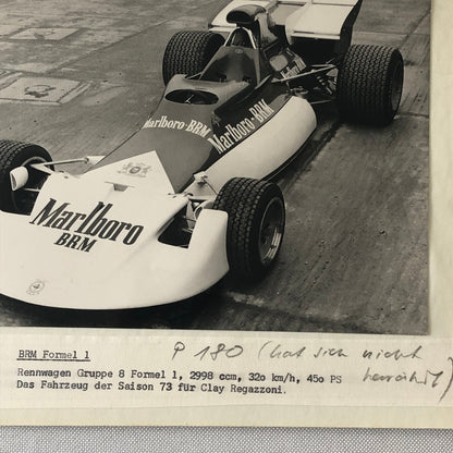 Vintage Racing Photo Photograph BRM P180 Car Clay Regazzoni 1973