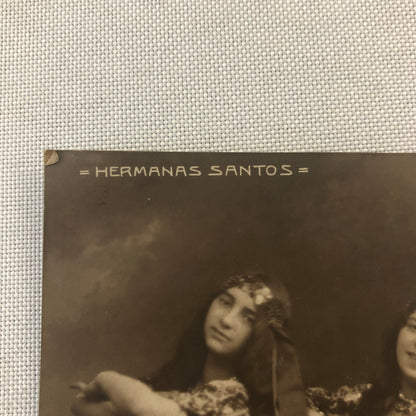 Circus Performer Women Dancers Acrobats Real Photo Postcard RPPC Hermanas Santos